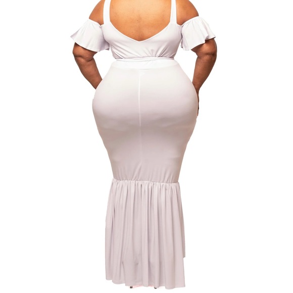 White Mermaid Maxi Dress - Picture 2 of 2